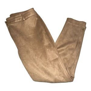 Loft High Waist Skinny Suede Carmel Pants
